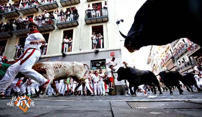 Fiesta De San Fermin Running Of The Bulls - Day 3...PAMPLONA, SP